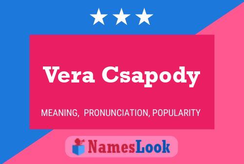 ملصق اسم Vera Csapody