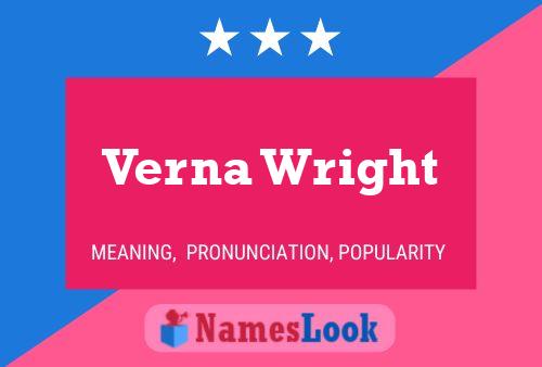 ملصق اسم Verna Wright