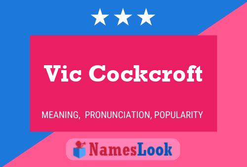 ملصق اسم Vic Cockcroft