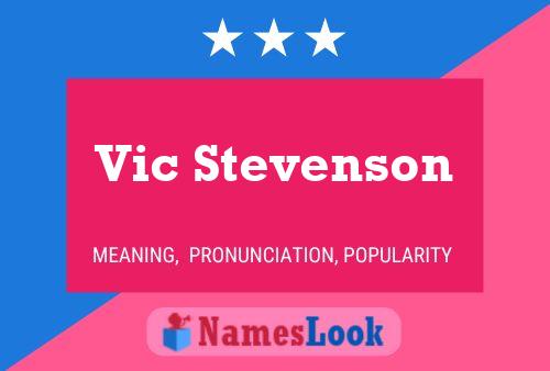 ملصق اسم Vic Stevenson