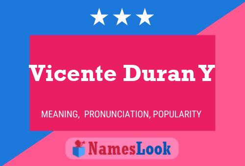 ملصق اسم Vicente Duran Y