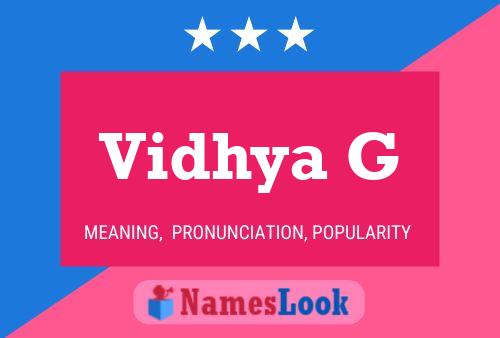 ملصق اسم Vidhya G