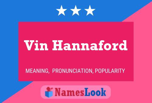 ملصق اسم Vin Hannaford