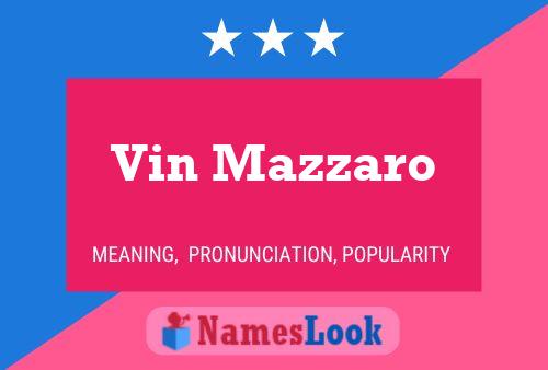 ملصق اسم Vin Mazzaro