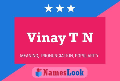 ملصق اسم Vinay T N