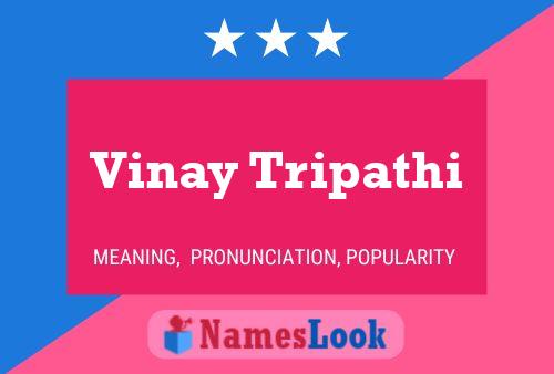 ملصق اسم Vinay Tripathi