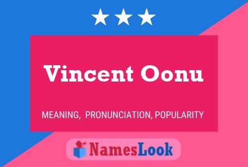 ملصق اسم Vincent Oonu