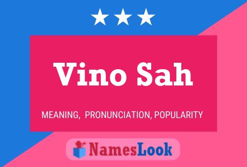 ملصق اسم Vino Sah