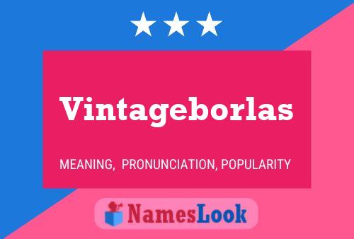 ملصق اسم Vintageborlas