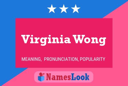 ملصق اسم Virginia Wong