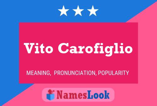 ملصق اسم Vito Carofiglio