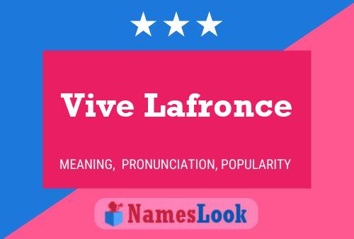 ملصق اسم Vive Lafronce