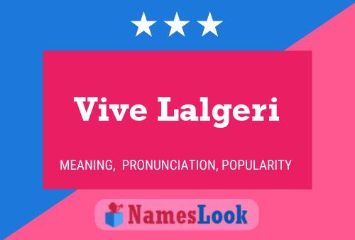 ملصق اسم Vive Lalgeri