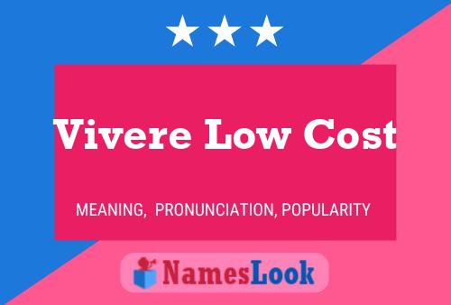 ملصق اسم Vivere Low Cost