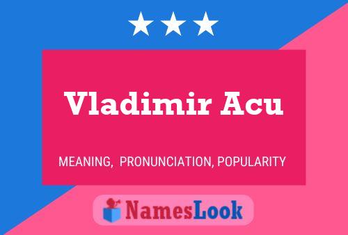 ملصق اسم Vladimir Acu