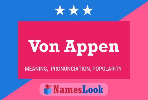 ملصق اسم Von Appen