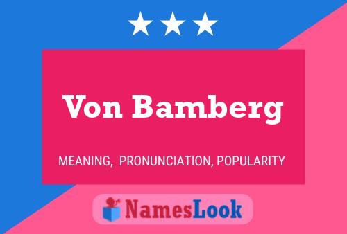 ملصق اسم Von Bamberg