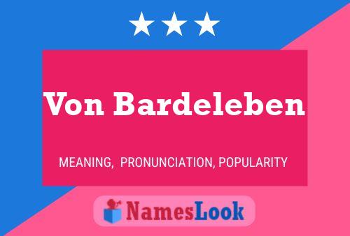 ملصق اسم Von Bardeleben