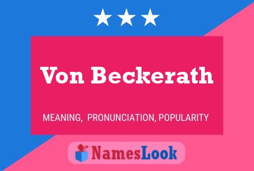 ملصق اسم Von Beckerath