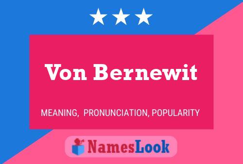 ملصق اسم Von Bernewit