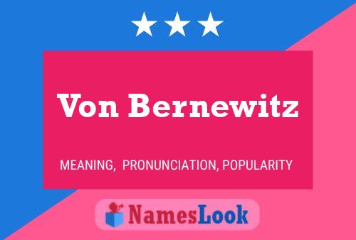 ملصق اسم Von Bernewitz