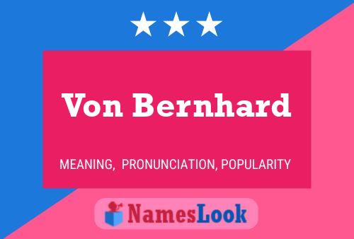 ملصق اسم Von Bernhard