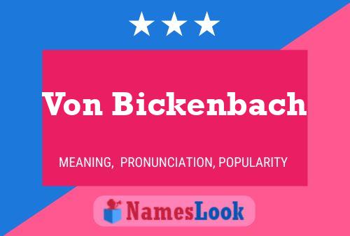 ملصق اسم Von Bickenbach