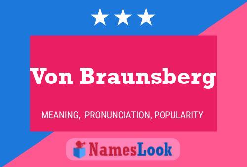 ملصق اسم Von Braunsberg