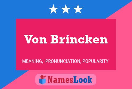 ملصق اسم Von Brincken