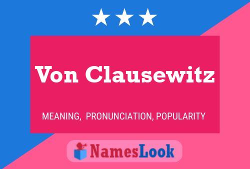 ملصق اسم Von Clausewitz