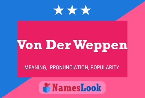 ملصق اسم Von Der Weppen