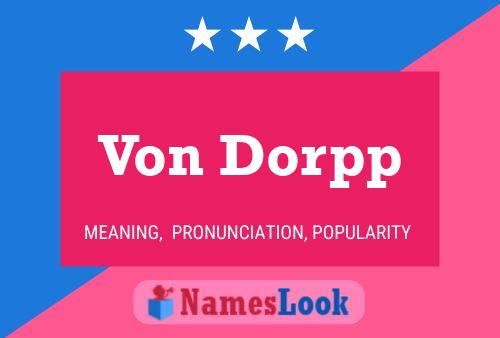 ملصق اسم Von Dorpp