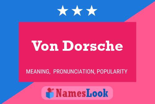 ملصق اسم Von Dorsche