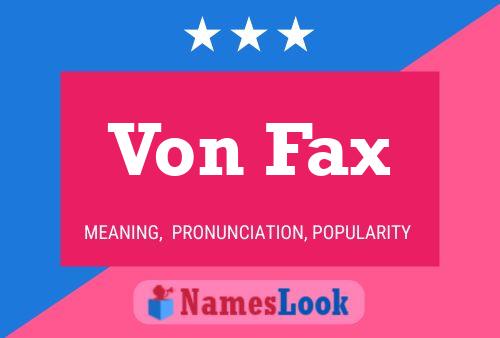 ملصق اسم Von Fax