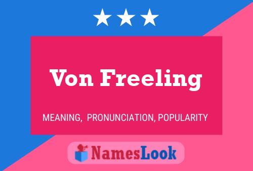 ملصق اسم Von Freeling