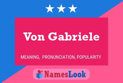 ملصق اسم Von Gabriele