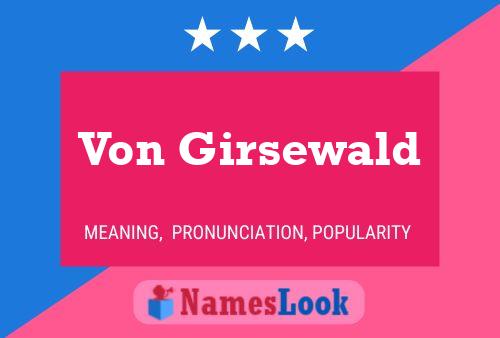 ملصق اسم Von Girsewald