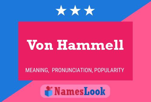 ملصق اسم Von Hammell