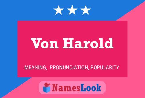 ملصق اسم Von Harold