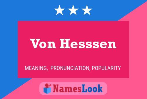 ملصق اسم Von Hesssen