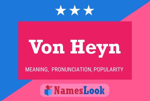 ملصق اسم Von Heyn