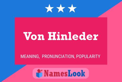 ملصق اسم Von Hinleder