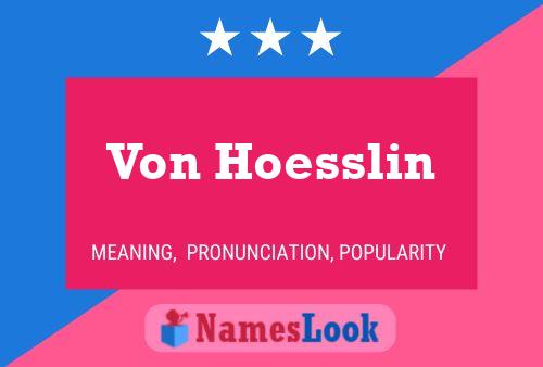 ملصق اسم Von Hoesslin