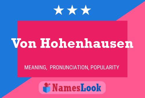 ملصق اسم Von Hohenhausen