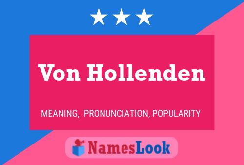 ملصق اسم Von Hollenden