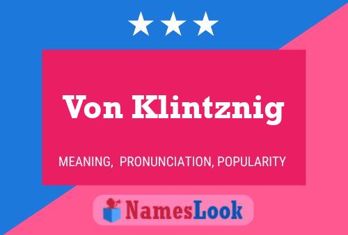 ملصق اسم Von Klintznig