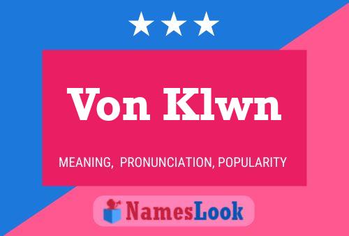 ملصق اسم Von Klwn