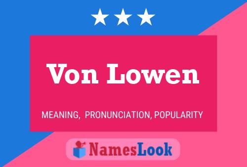 ملصق اسم Von Lowen