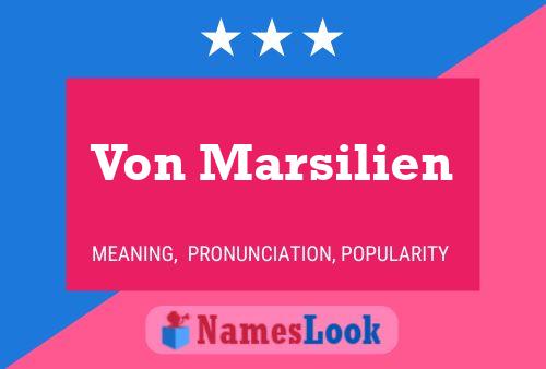 ملصق اسم Von Marsilien