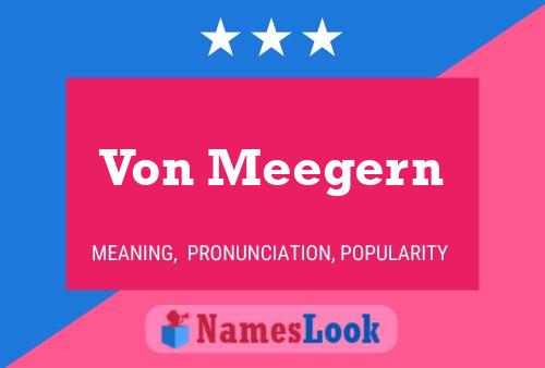 ملصق اسم Von Meegern